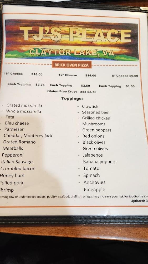 TJ's Menu image 2